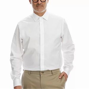 Haggar men’s classic fit premium comfort button down white 17-17 1/2